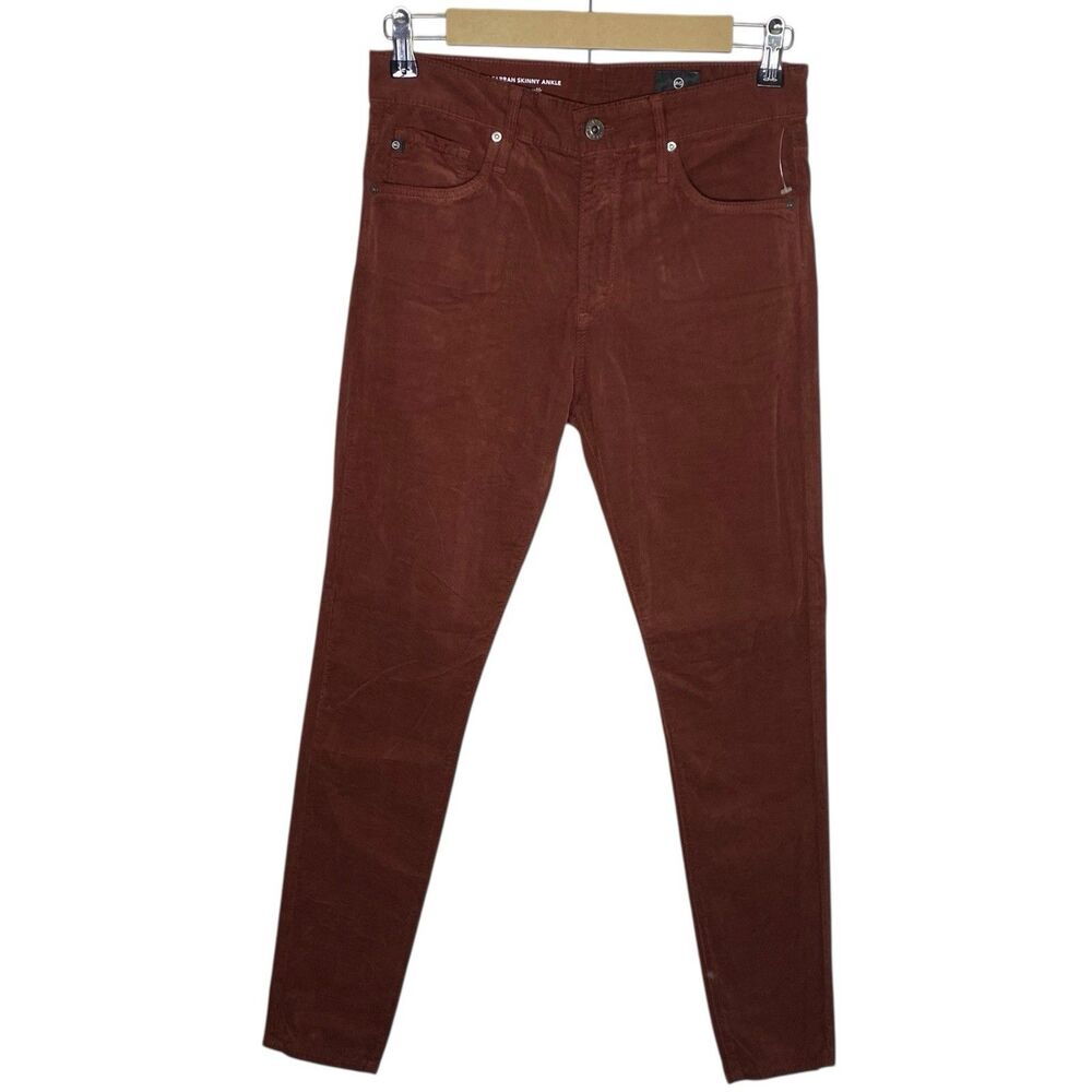 AG Adriano Goldschmied Corduroy Pants Womens 27 Brown Farrah Skinny Velvet NWT